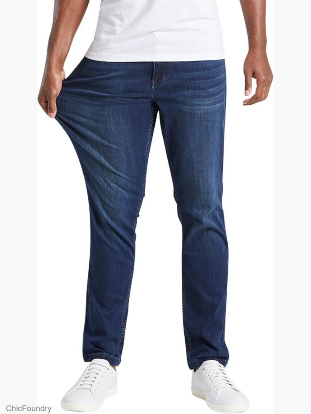 Classic Fit Stretch Denim Jeans 4-Way Stretch Comfortable Pants